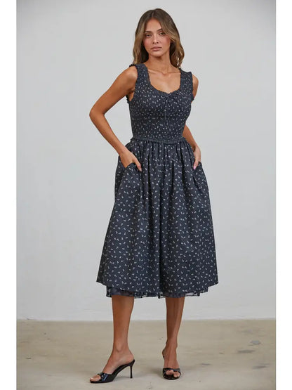 Madeline Retro Midi Dress
