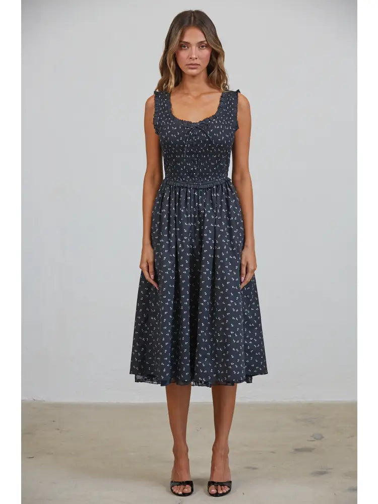 Madeline Retro Midi Dress