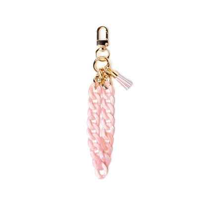 pink acrylic keychain with easy swivel clip