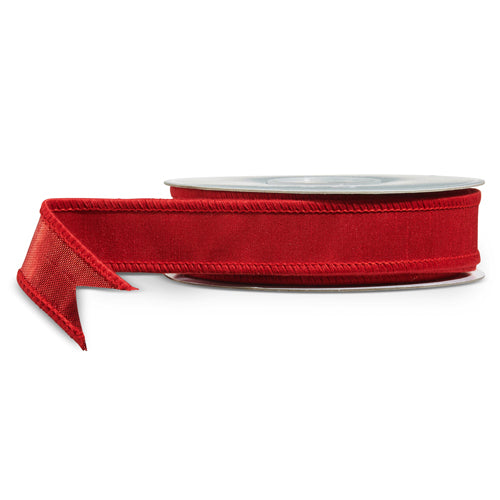 Red ribbon on a white background