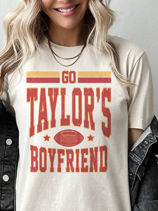 Go Taylor's Boyfriend- KC Chiefs T-shirt