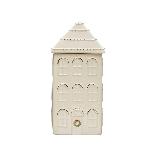 Stoneware House Cookie Jar