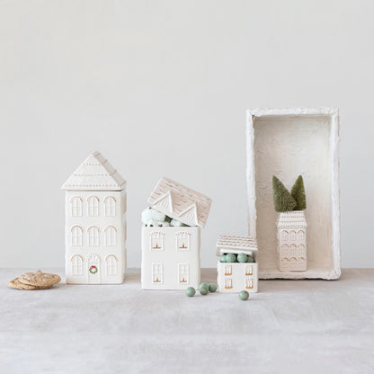 Stoneware House Cookie Jar