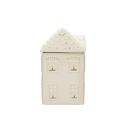 Stoneware Holiday Cookie Jar