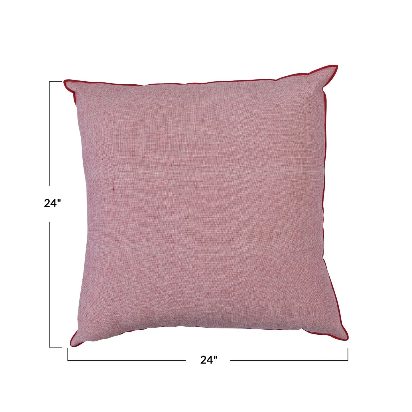Red Woven Cotton Pillow