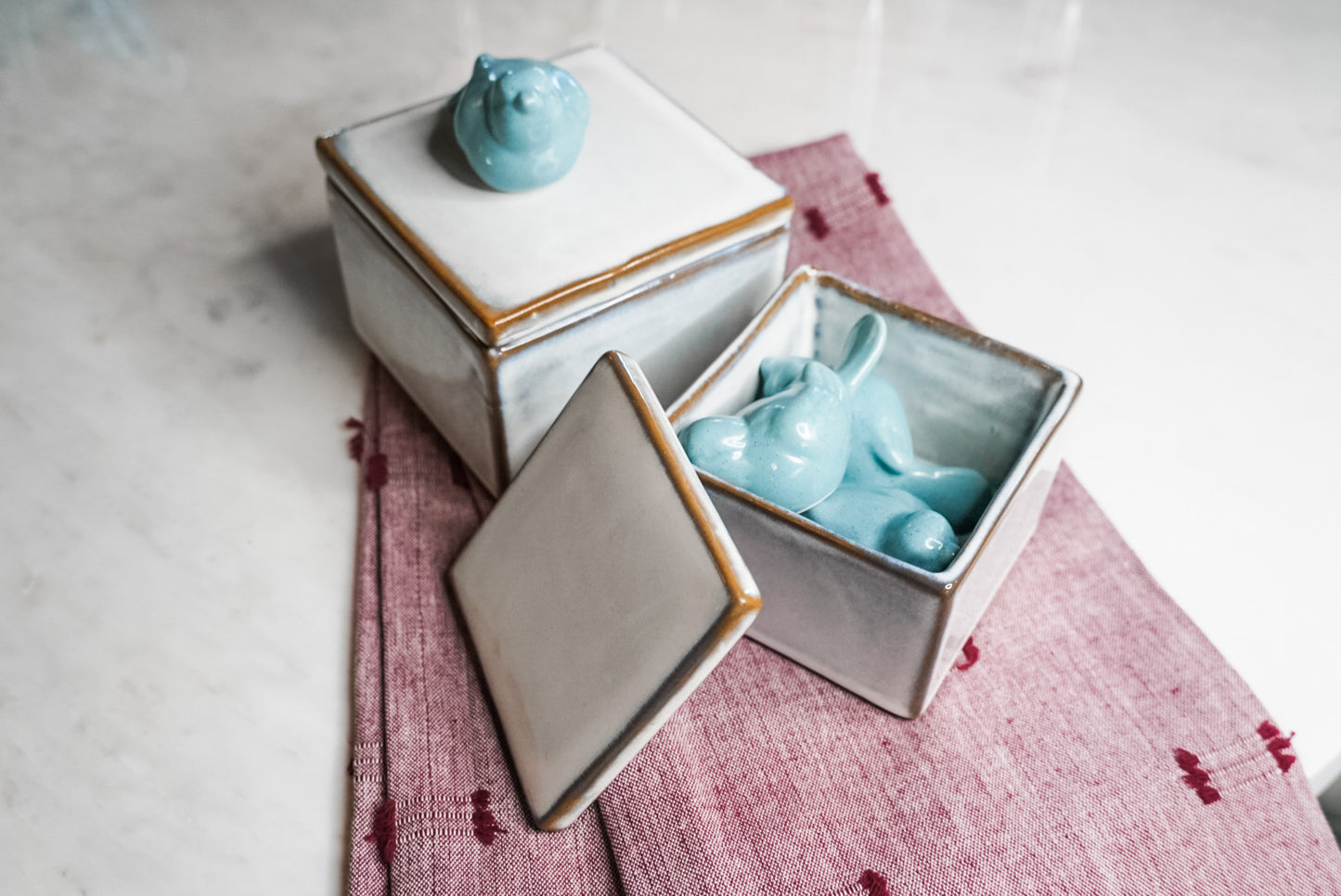 Decorative Stoneware Box