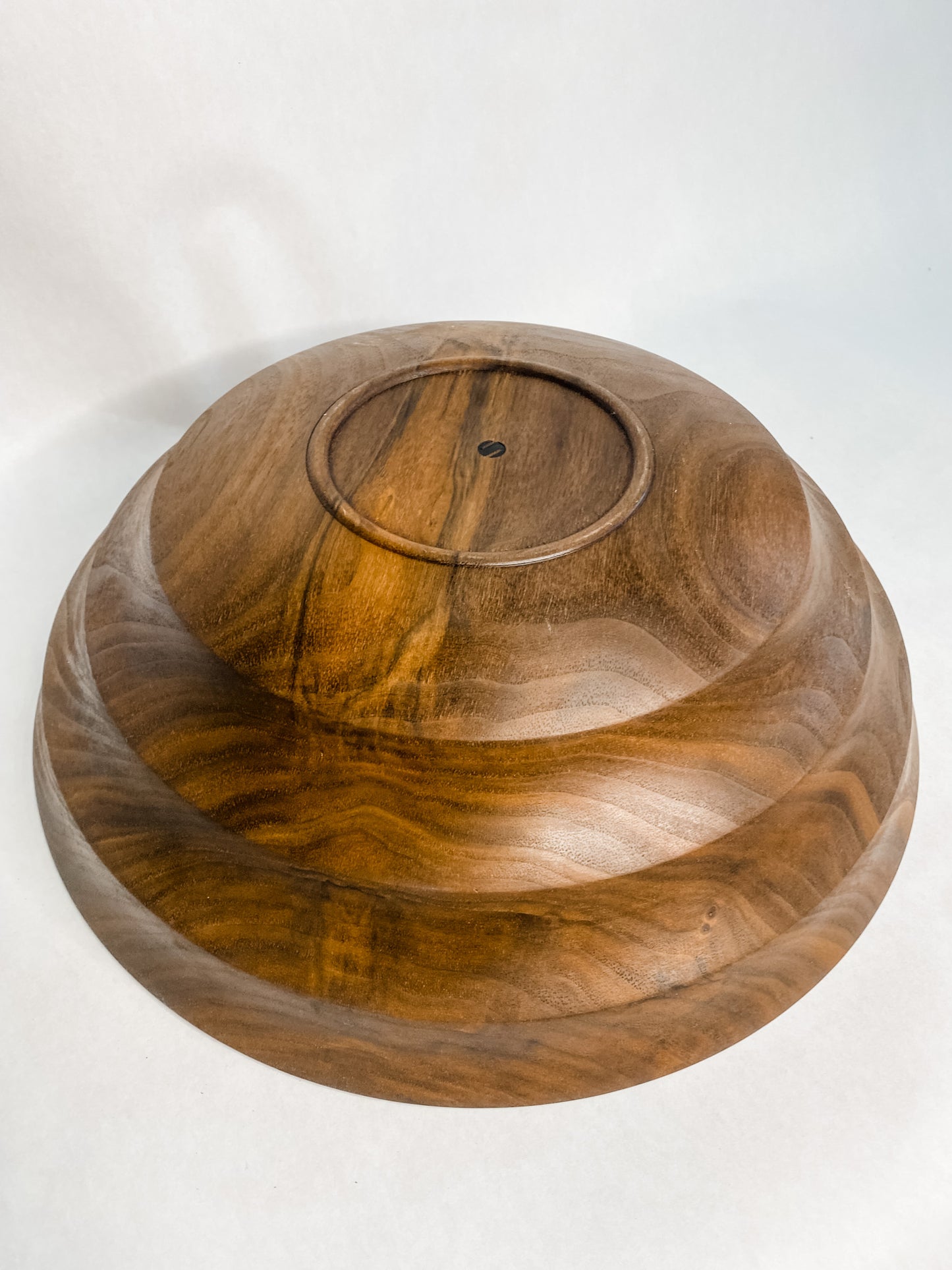 12" Hand Carved Walnut Bowl