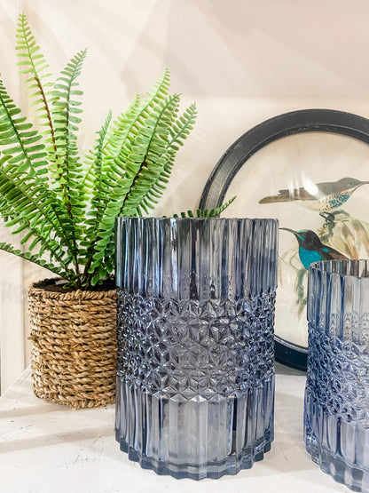 Blue Cylinder Vase