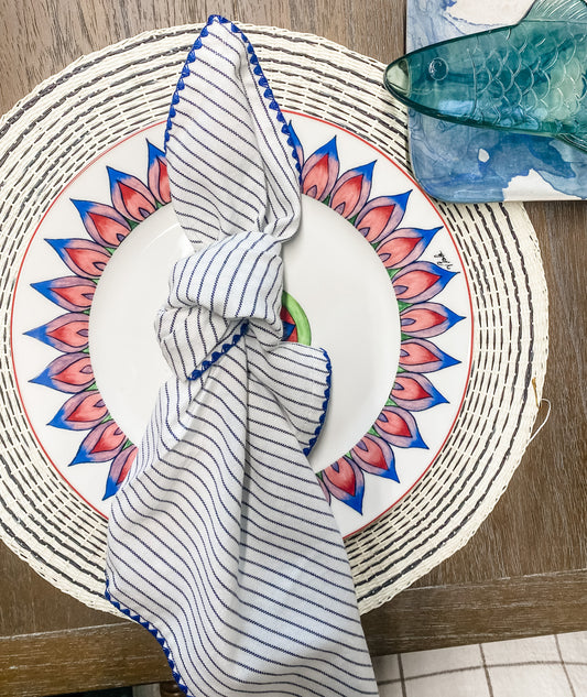 Stripe Embellished Napkin